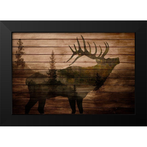 Elk Woods Black Modern Wood Framed Art Print by Allen, Kimberly