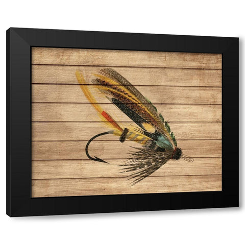 Fly Fishing 1 Black Modern Wood Framed Art Print with Double Matting by Allen, Kimberly
