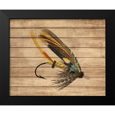 Fly Fishing 1 Black Modern Wood Framed Art Print by Allen, Kimberly