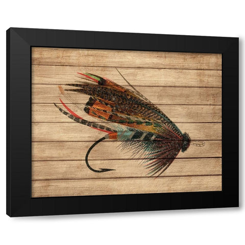 Fly Fishing 2 Black Modern Wood Framed Art Print by Allen, Kimberly