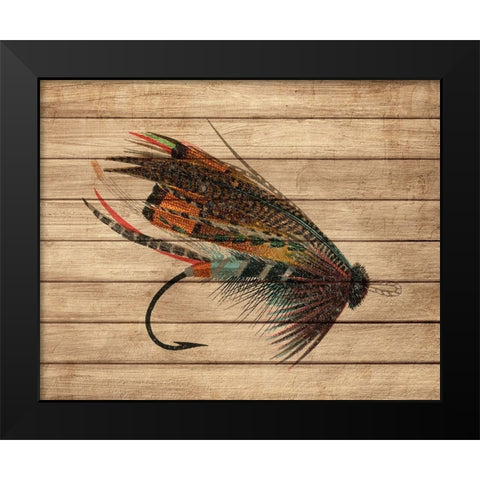 Fly Fishing 2 Black Modern Wood Framed Art Print by Allen, Kimberly