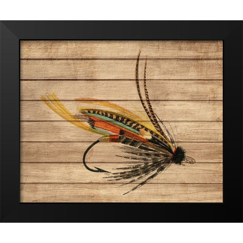 Fly Fishing 3 Black Modern Wood Framed Art Print by Allen, Kimberly