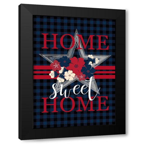 Home Sweet Home Star Black Modern Wood Framed Art Print by Allen, Kimberly