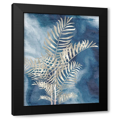 Palm Blues 1 Black Modern Wood Framed Art Print by Allen, Kimberly