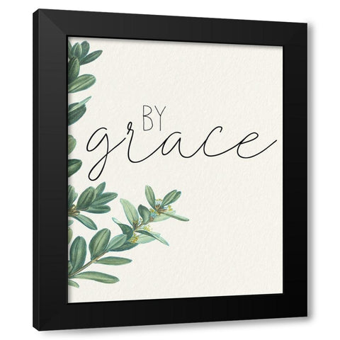 By Grace Black Modern Wood Framed Art Print with Double Matting by Allen, Kimberly