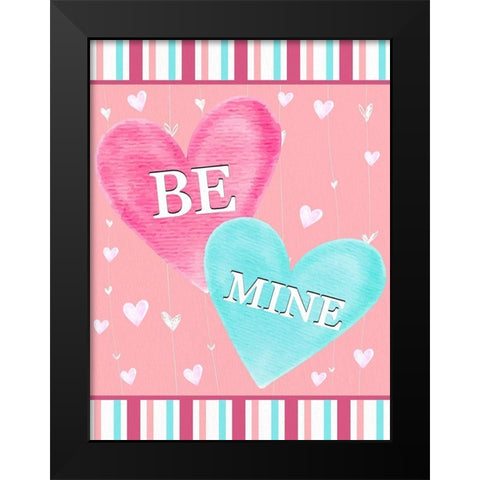 Be Mine Black Modern Wood Framed Art Print by Allen, Kimberly