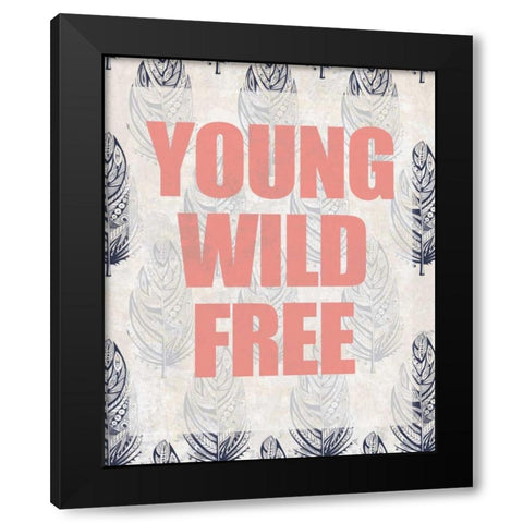Young Wild Free Black Modern Wood Framed Art Print by Allen, Kimberly