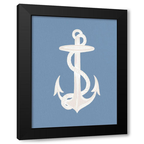 Anchors Away 1 v2 Black Modern Wood Framed Art Print with Double Matting by Allen, Kimberly