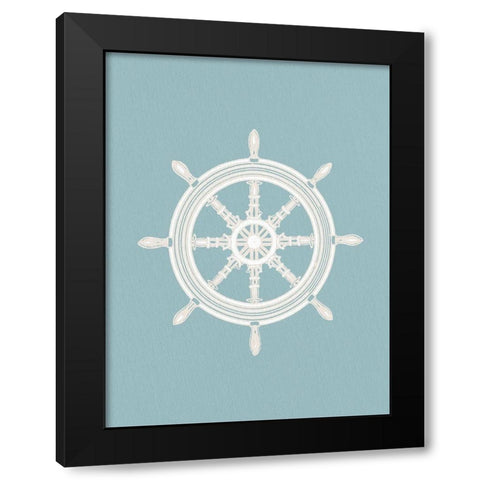 Anchors Away 2 v2 Black Modern Wood Framed Art Print with Double Matting by Allen, Kimberly