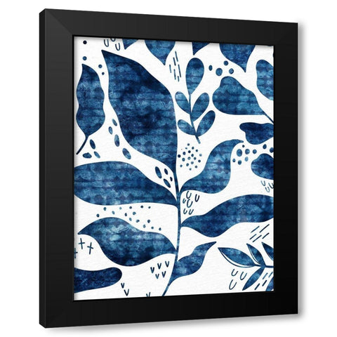 Dyed Leaves 1 Black Modern Wood Framed Art Print by Allen, Kimberly