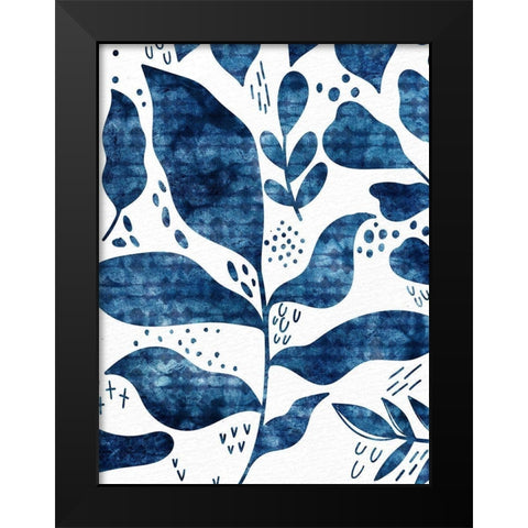Dyed Leaves 1 Black Modern Wood Framed Art Print by Allen, Kimberly