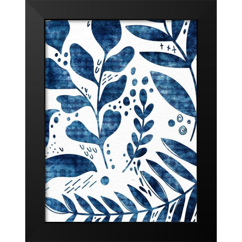 Dyed Leaves 2 Black Modern Wood Framed Art Print by Allen, Kimberly