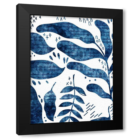 Dyed Leaves 3 Black Modern Wood Framed Art Print by Allen, Kimberly