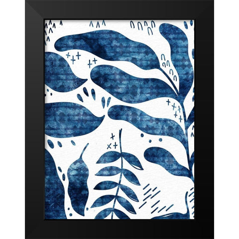 Dyed Leaves 3 Black Modern Wood Framed Art Print by Allen, Kimberly