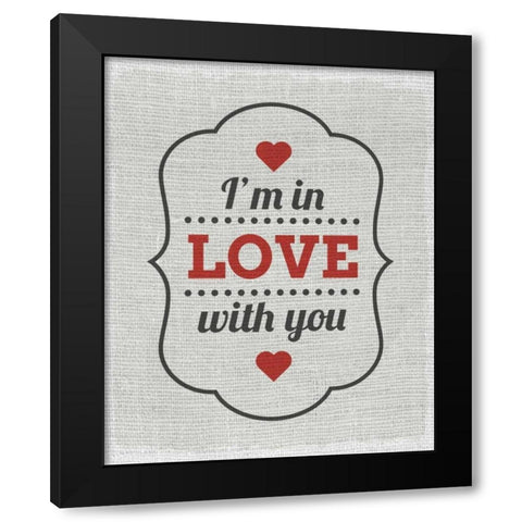 Im In Love Black Modern Wood Framed Art Print by Allen, Kimberly
