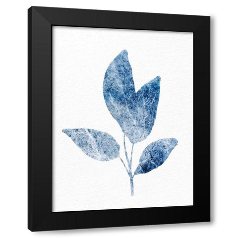 Marble Leaf 1 Black Modern Wood Framed Art Print with Double Matting by Allen, Kimberly