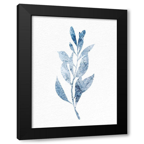 Marble Leaf 2 Black Modern Wood Framed Art Print with Double Matting by Allen, Kimberly