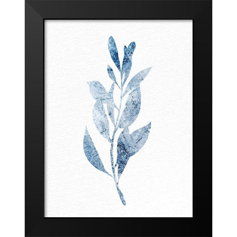 Marble Leaf 2 Black Modern Wood Framed Art Print by Allen, Kimberly