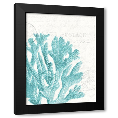 Seaside Card 1 Black Modern Wood Framed Art Print by Allen, Kimberly