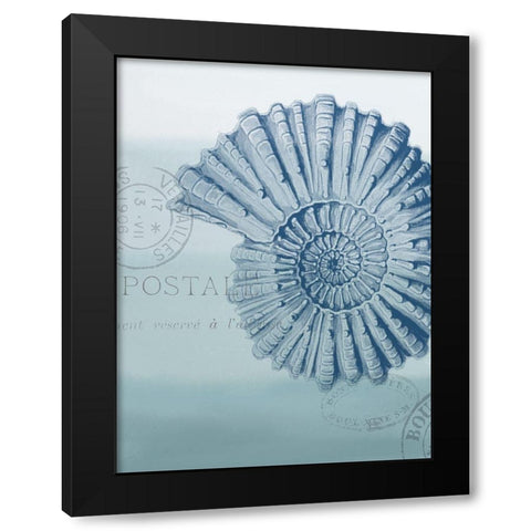 Seaside Card 2 V2 Black Modern Wood Framed Art Print with Double Matting by Allen, Kimberly
