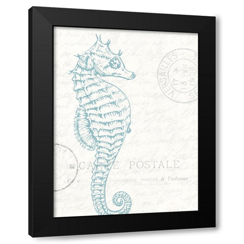 Seaside Card 3 Black Modern Wood Framed Art Print with Double Matting by Allen, Kimberly