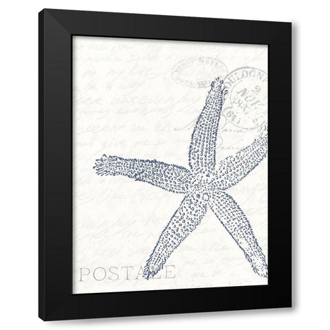 Seaside Card 4 Black Modern Wood Framed Art Print with Double Matting by Allen, Kimberly