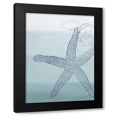 Seaside Card 4 V2 Black Modern Wood Framed Art Print by Allen, Kimberly