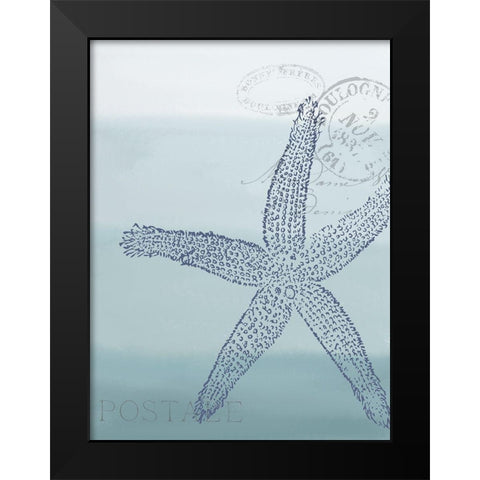 Seaside Card 4 V2 Black Modern Wood Framed Art Print by Allen, Kimberly