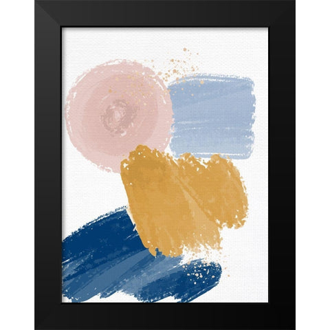Abstract Strokes 2 Black Modern Wood Framed Art Print by Allen, Kimberly