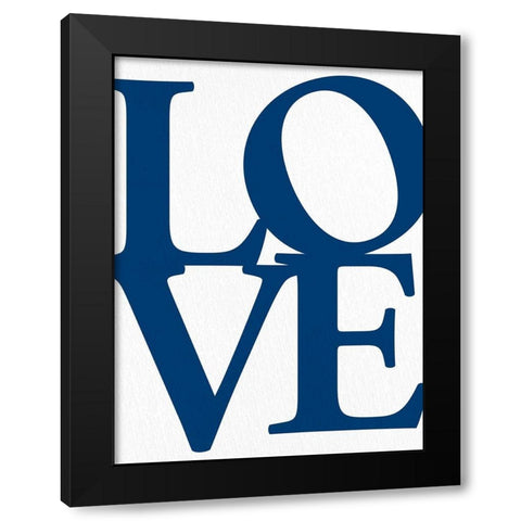LOVE Black Modern Wood Framed Art Print with Double Matting by Allen, Kimberly