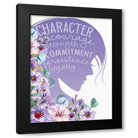 Womens Silhouette Black Modern Wood Framed Art Print with Double Matting by Allen, Kimberly