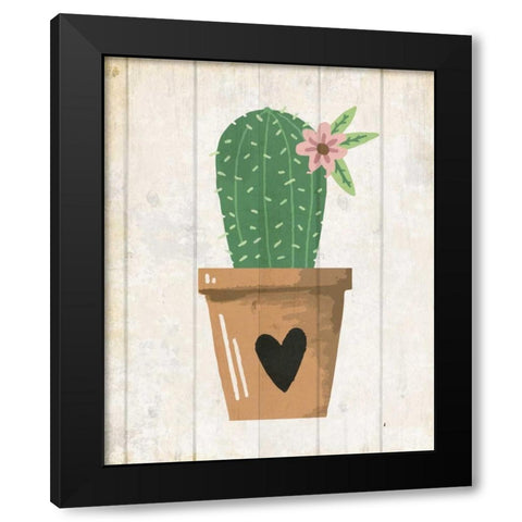 Love Cactus 2 Black Modern Wood Framed Art Print by Allen, Kimberly