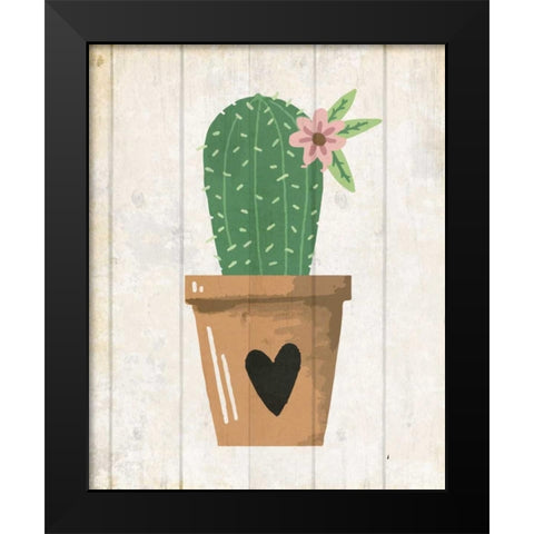 Love Cactus 2 Black Modern Wood Framed Art Print by Allen, Kimberly