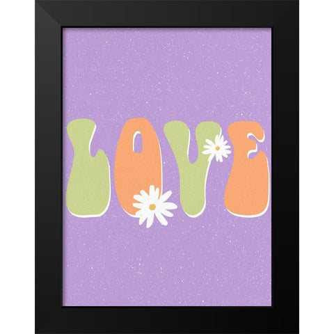 Love Daisy Black Modern Wood Framed Art Print by Allen, Kimberly