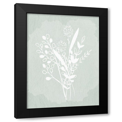 Floral Sketch 1 Black Modern Wood Framed Art Print with Double Matting by Allen, Kimberly