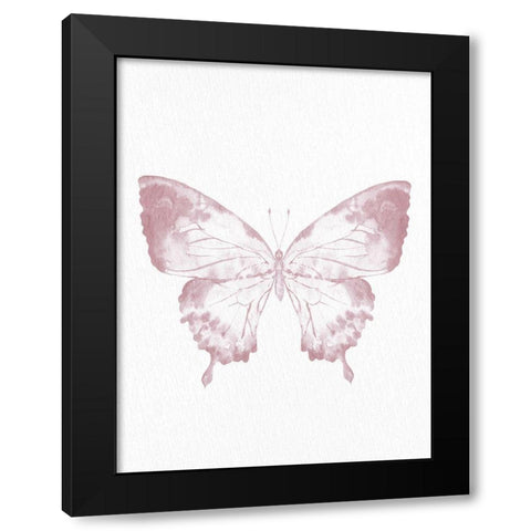 Pressed Butterfly 1 Black Modern Wood Framed Art Print with Double Matting by Allen, Kimberly