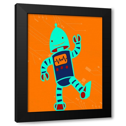 I Robot 1 Black Modern Wood Framed Art Print with Double Matting by Allen, Kimberly