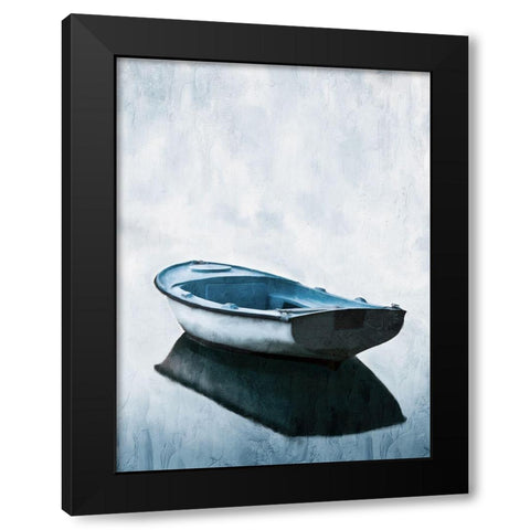 Across The Blue Black Modern Wood Framed Art Print with Double Matting by Allen, Kimberly