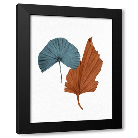 Blue Fan 2 Black Modern Wood Framed Art Print with Double Matting by Allen, Kimberly