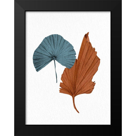 Blue Fan 2 Black Modern Wood Framed Art Print by Allen, Kimberly