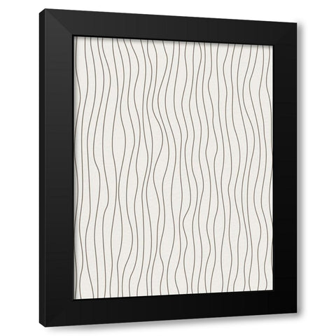 In Line 1 Black Modern Wood Framed Art Print with Double Matting by Allen, Kimberly