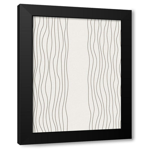 In Line 3 Black Modern Wood Framed Art Print by Allen, Kimberly