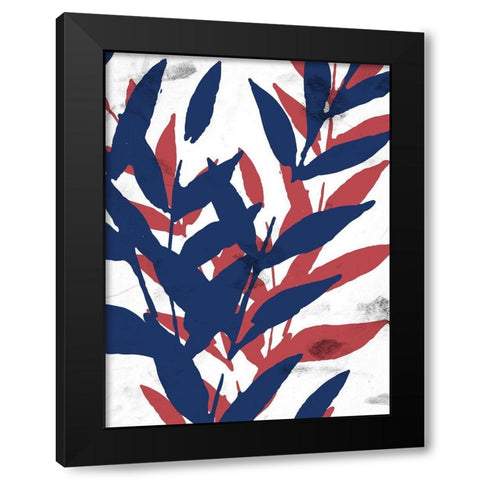 Bright Leaves 1 Black Modern Wood Framed Art Print by Allen, Kimberly