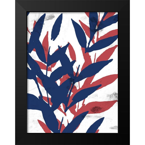 Bright Leaves 1 Black Modern Wood Framed Art Print by Allen, Kimberly
