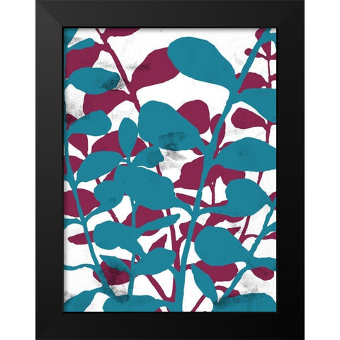 Bright Leaves 2 Black Modern Wood Framed Art Print by Allen, Kimberly