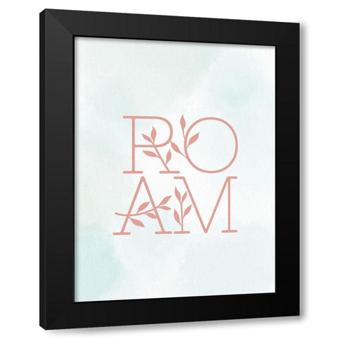 Roam Leaves Black Modern Wood Framed Art Print by Allen, Kimberly
