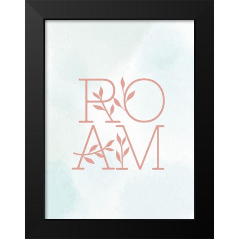 Roam Leaves Black Modern Wood Framed Art Print by Allen, Kimberly