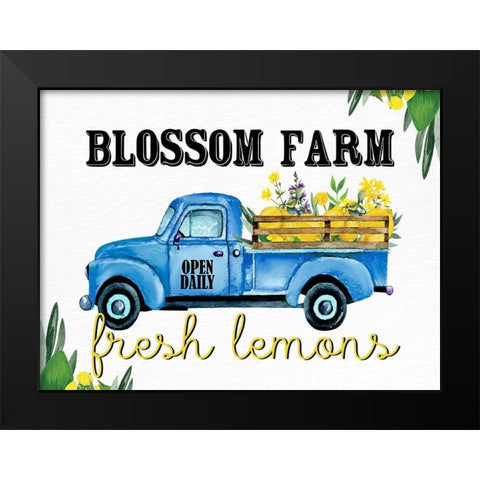 Lemon Tile 11 Black Modern Wood Framed Art Print by Allen, Kimberly