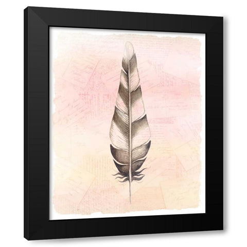 Spring Feather 1 Black Modern Wood Framed Art Print by Allen, Kimberly