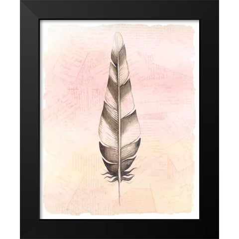 Spring Feather 1 Black Modern Wood Framed Art Print by Allen, Kimberly